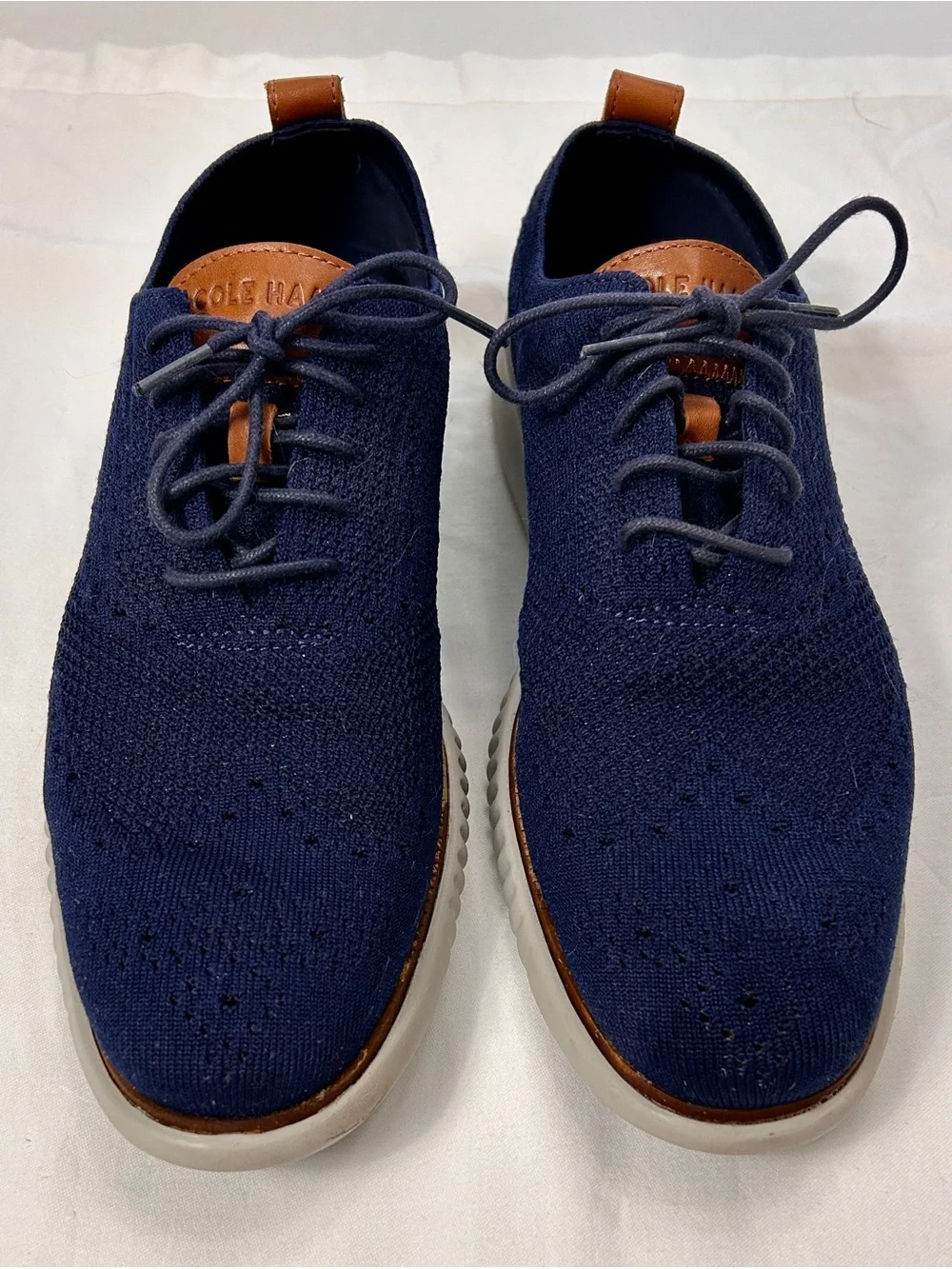 Cole Haan 2.ZERØGRAND Stitchlite Oxford Navy British Tan Men’s 10.5